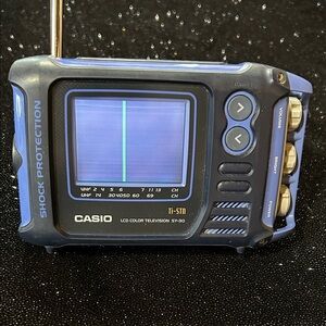 Vintage Casio Blue Portable Handheld TV